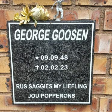 GOOSEN George 1948-2023