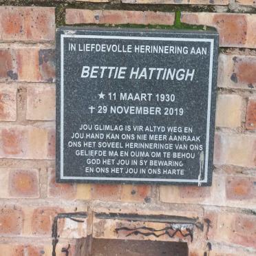 HATTINGH Bettie 1930-2019