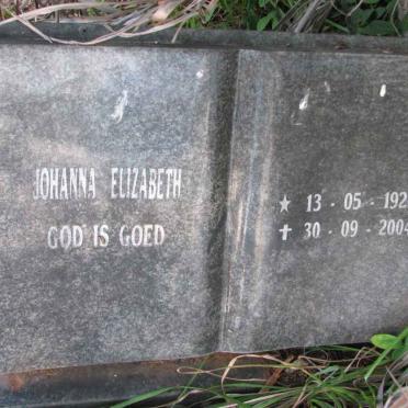 HUYSSTEEN Johanna Elizabeth, van 1927-2004