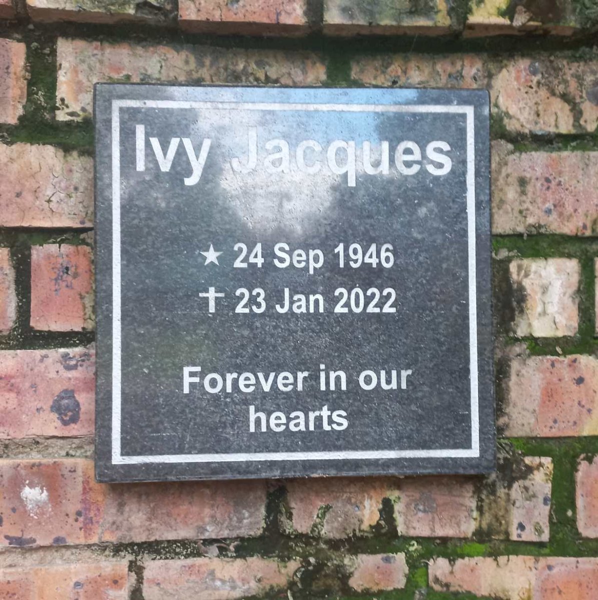 JACQUES Ivy 1946-2022