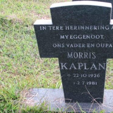 KAPLAN Morris 1926-1981