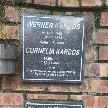 KARDOS Werner 1943-1989 & Cornelia 1960-2021
