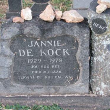 KOCK Jannie, de 1929-1978