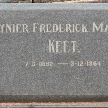 KEET Rynier Frederick Martin 1892-1964