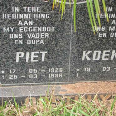 OOSTHUYZEN Piet 1926-1996 &amp; Koekie 1923-