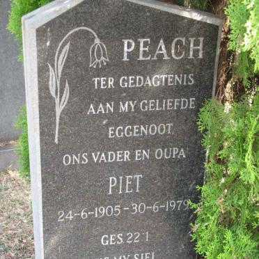 PEACH Piet 1905-1979
