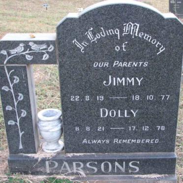 PARSONS Jimmy 1919-1977 &amp; Dolly 1921-1978