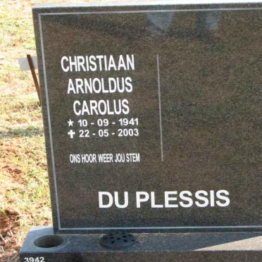 PLESSIS Christiaan Arnoldus Carolus, du 1941-2003