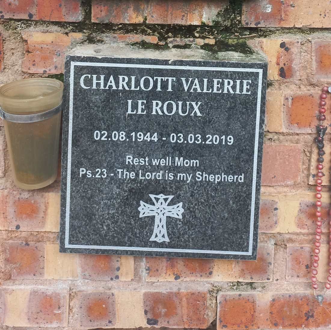 ROUX Charlott Valerie, le 1944-2019