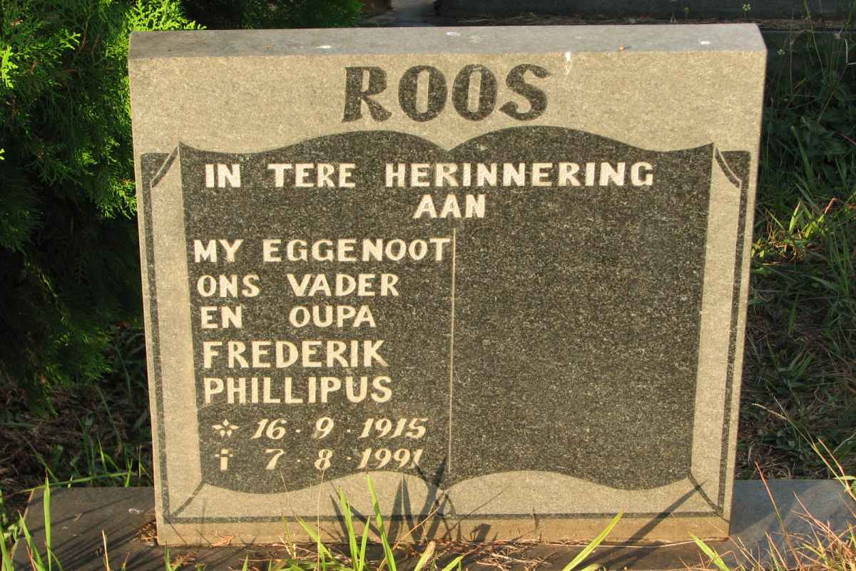 ROOS Frederik Phillipus 1915-1991