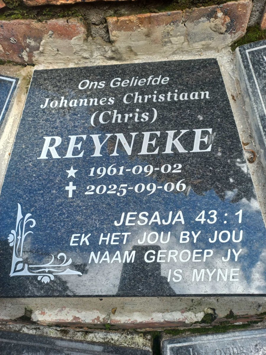REYNEKE Johannes Christiaan 1961-2025
