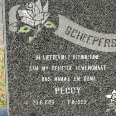 SCHEEPERS Peggy 1926-1992