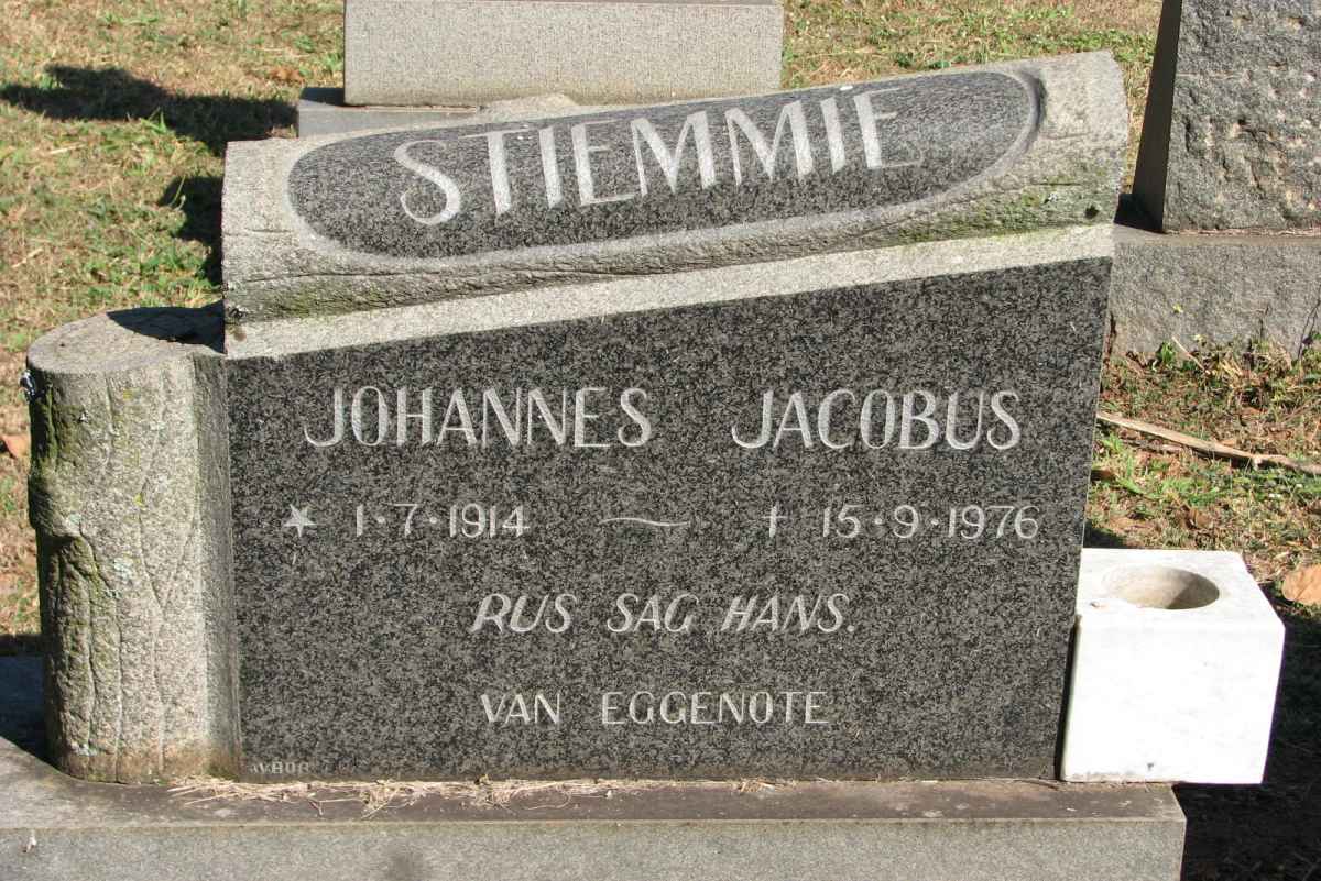 STIEMMIE Johannes Jacobus 1914-1976