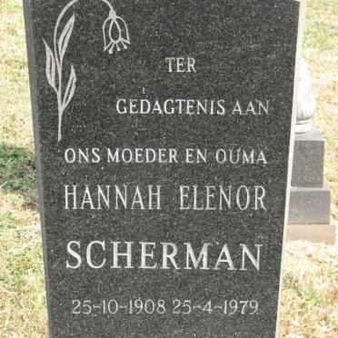 SCHERMAN Hannah Elenor 1908-1979