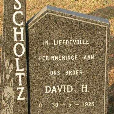 SCHOLTZ David H. 1925-1974