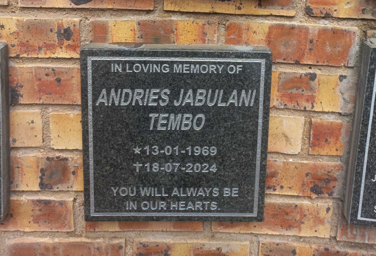 TEMBO Andries Jabulani 1969-2024