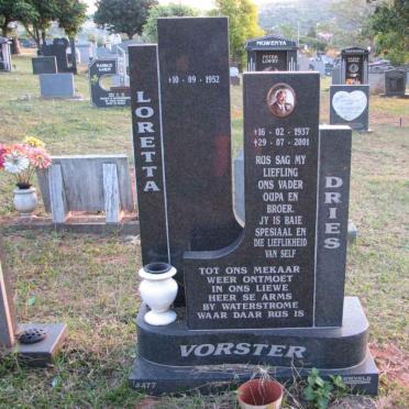 VORSTER Dries 1937-2001 &amp; Loretta 1952-
