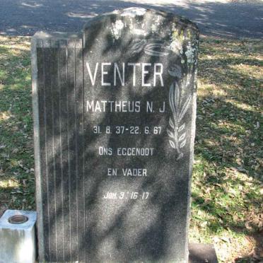 VENTER Mattheus N.J. 1937-1967