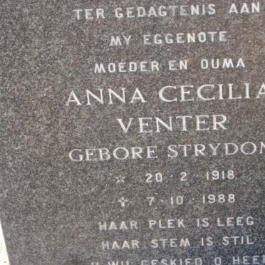 VENTER Anna Cecilia nee STRYDOM 1918-1988