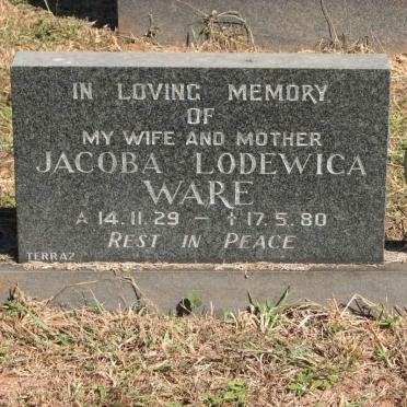 WARE Jacoba Lodewica 1929-1980