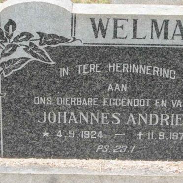 WELMANS Johannes Andries 1924-1970