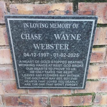 WEBSTER Chase Wayne 1997-2025