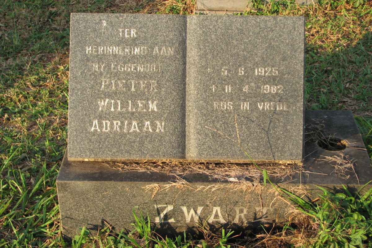 ZWART Pieter Willem Adriaan 1925-1982