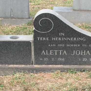 ZYL Aletta Johanna, van 1916-1986