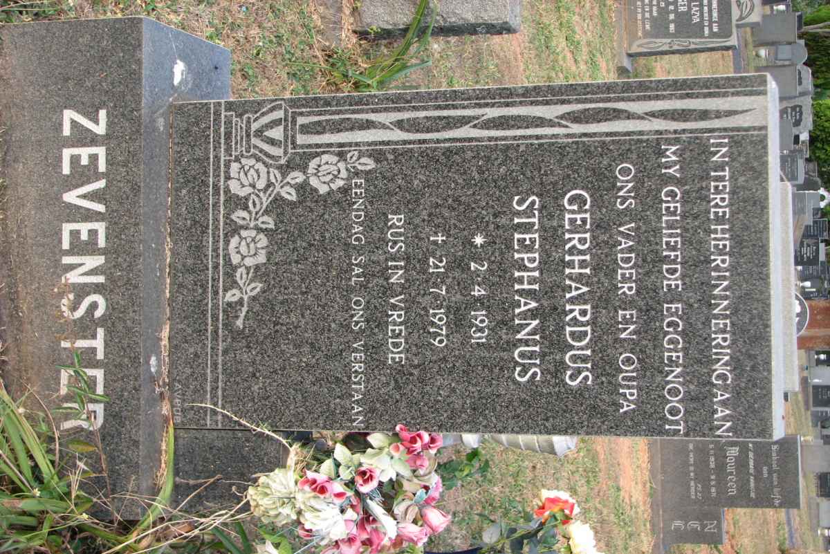 ZEVENSTER Gerhardus Stephanus 1931-1979