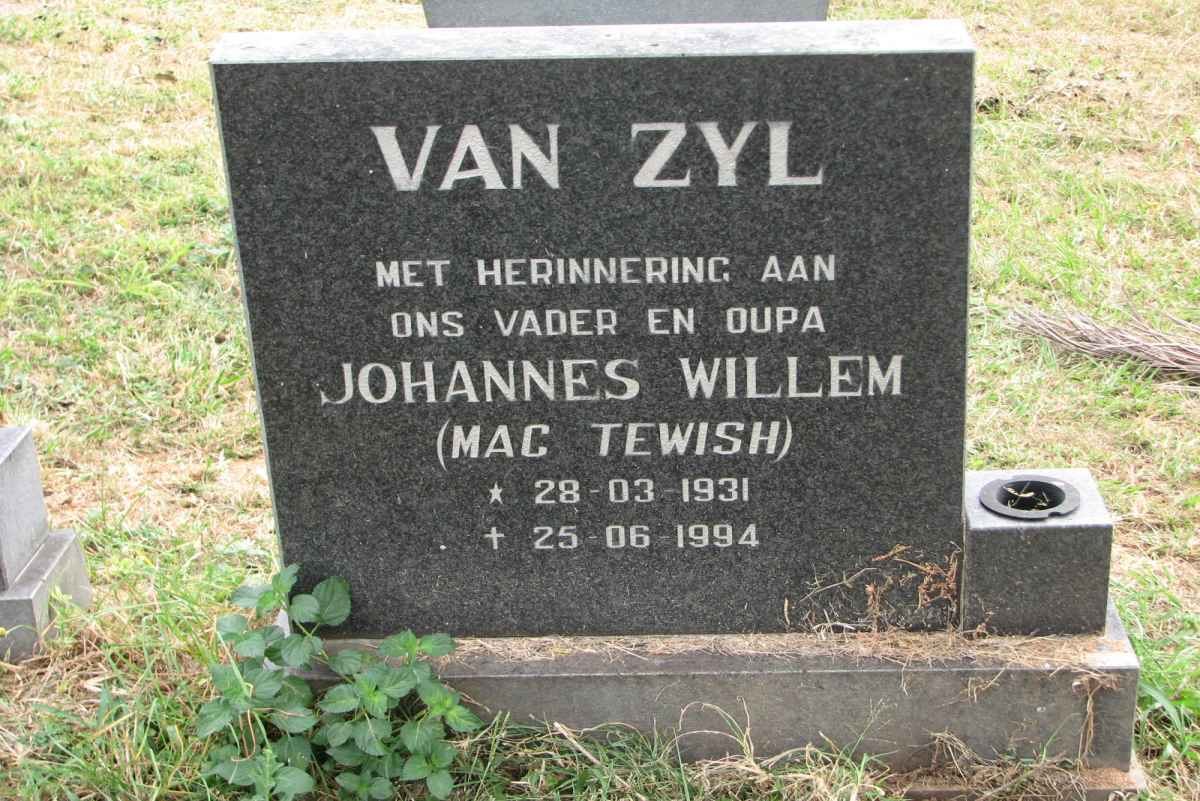 ZYL Johannes Willem, van 1931-1994