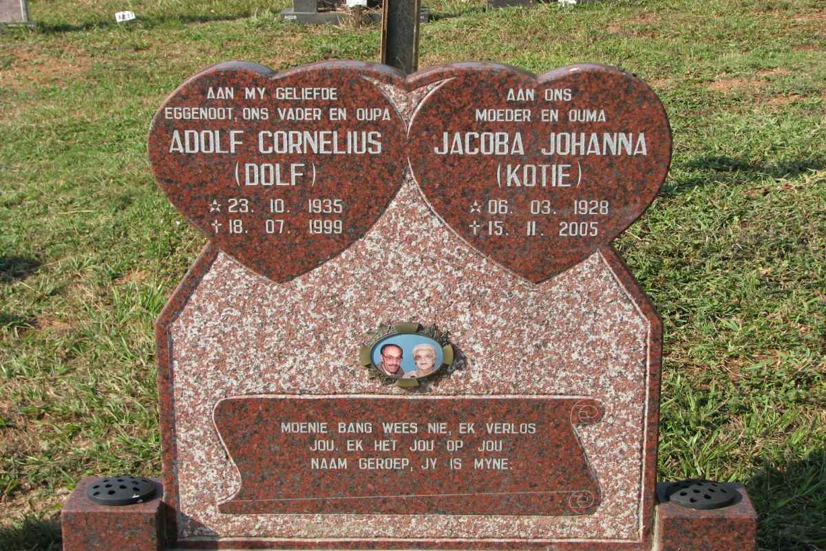 ? Adolf Cornelius 1935-1999 &amp; Jacoba Johanna 1928-2005