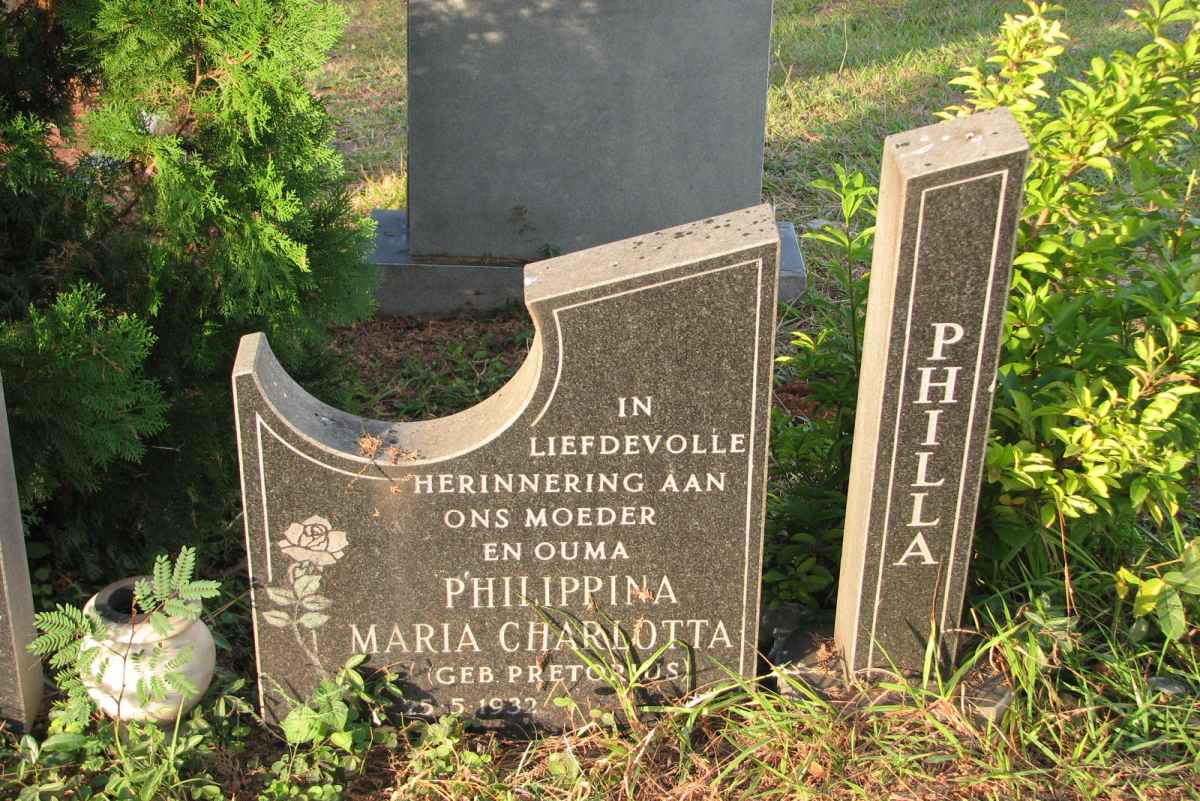 ? Philippina Maria Charlotta nee PRETORIUS 1932-