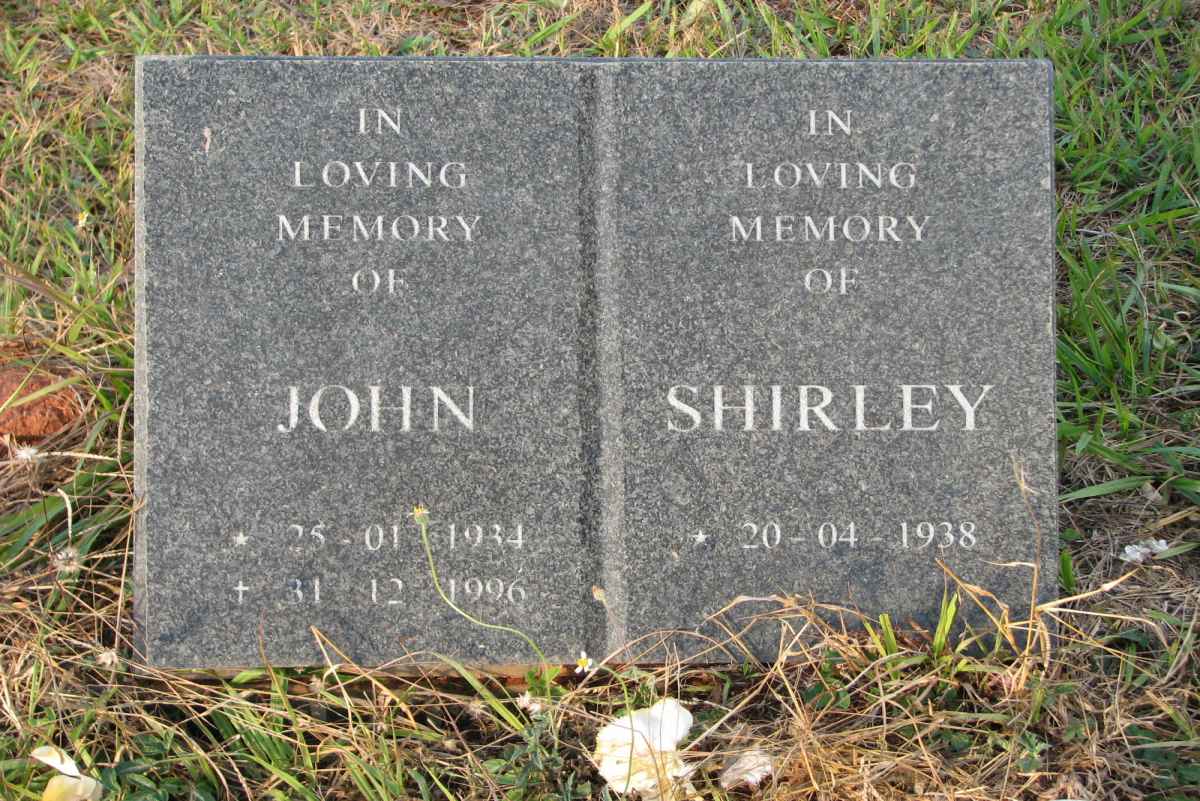 ? John 1934-1996 &amp; Shirley 1938-