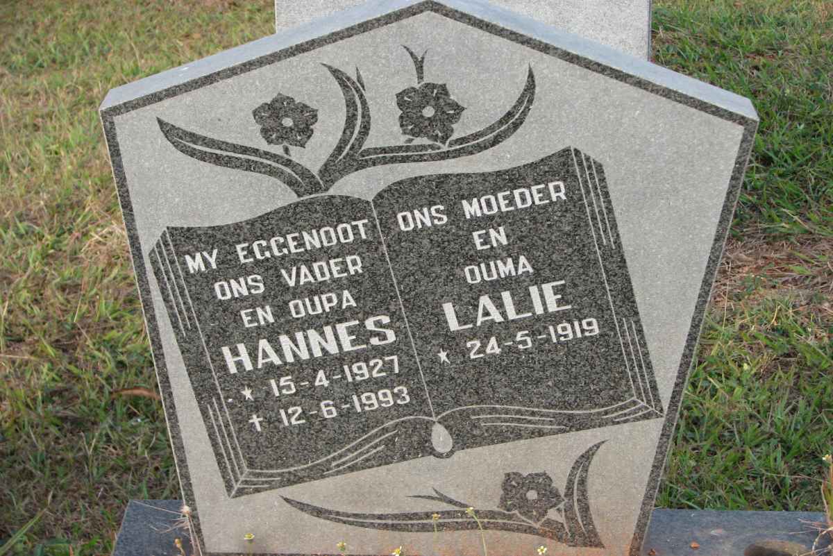 ?? Hannes 1927-1993 &amp; Lalie 1919-