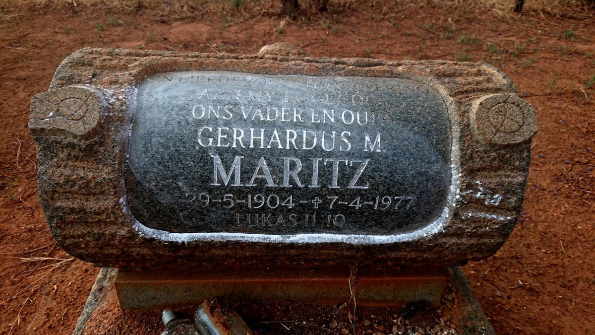 MARITZ Gerhardus M. 1904-1977
