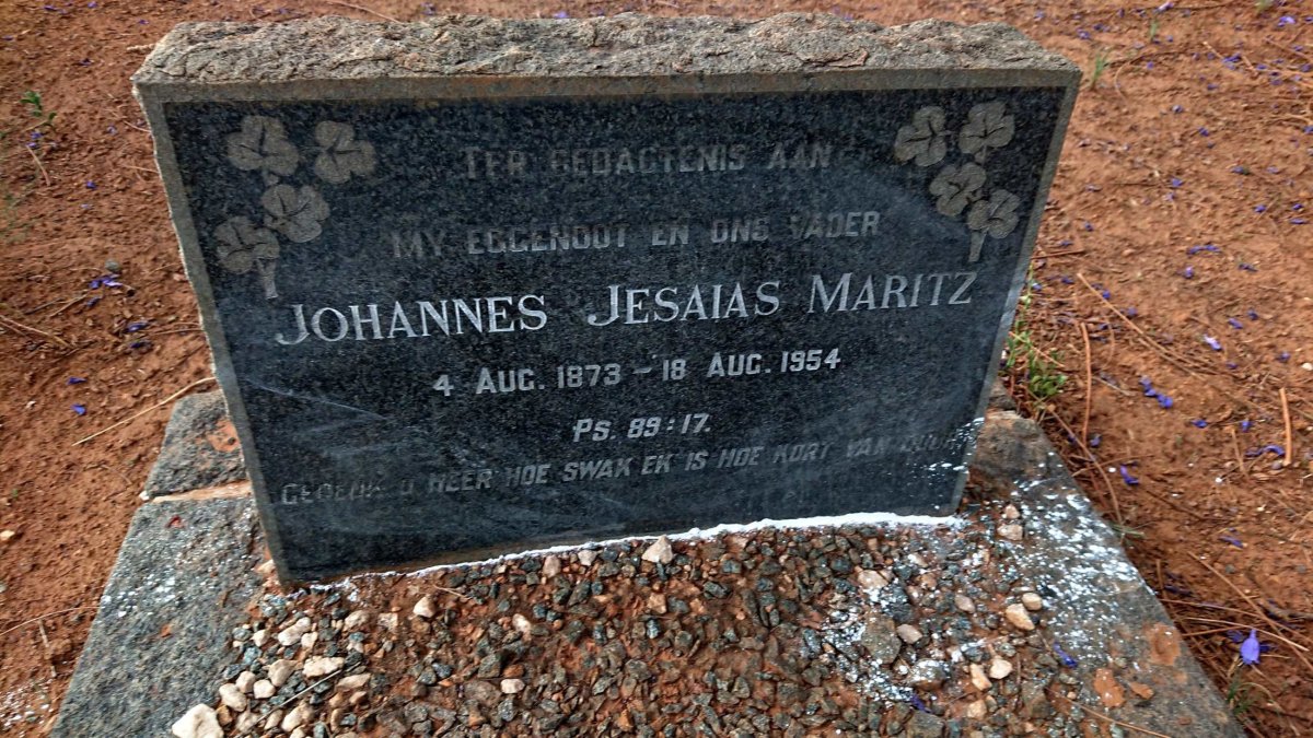 MARITZ Johannes Jesaias 1873-1954