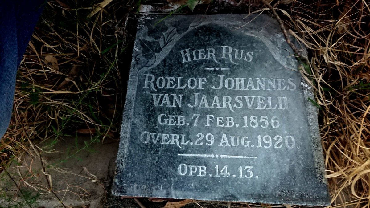JAARSVELD Roelof Johannes, van 1856-1920