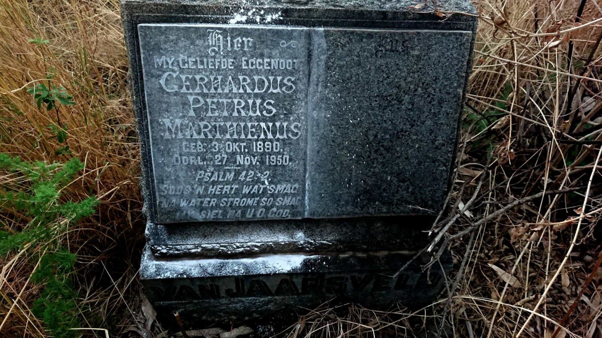 JAARSVELD Gerhardus Petrus Marthienus, van 1890-1950