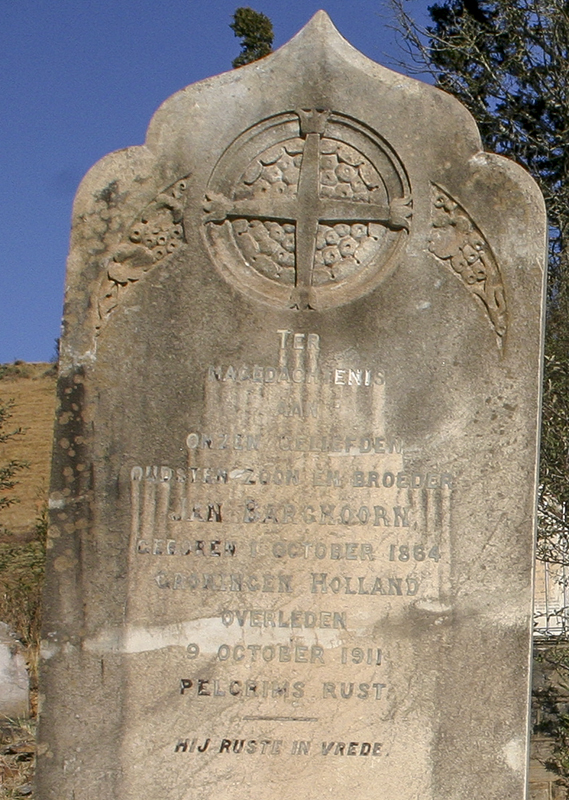 BARGHOORN Jan 1864-1911