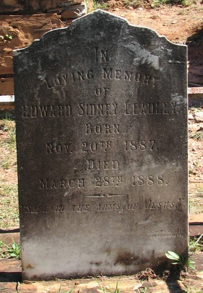 LEADLEY Edward Sidney 1887-1888