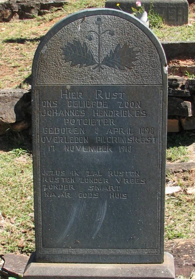 POTGIETER Johannes Hendriekes 1898-1918