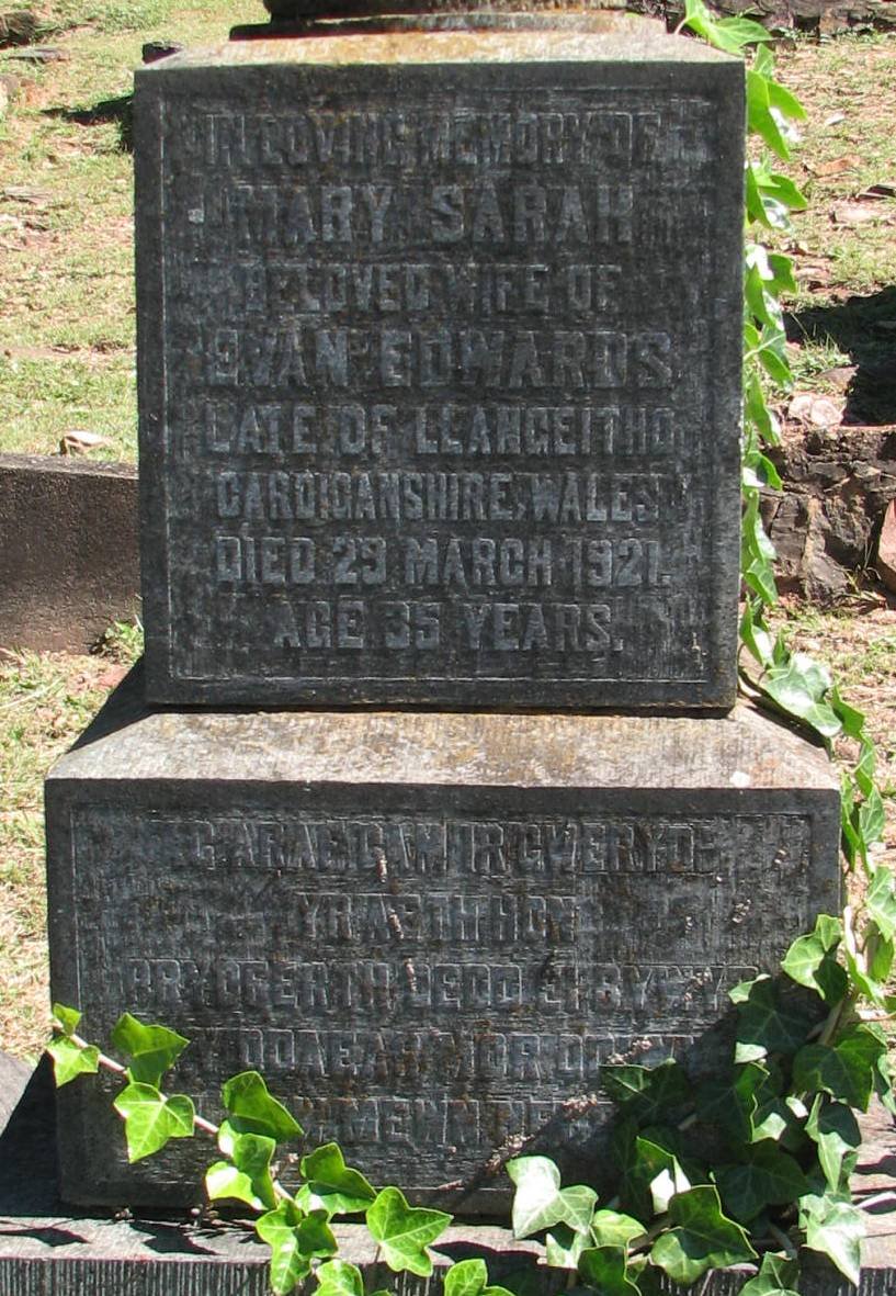 EDWARDS Mary Sarah -1921