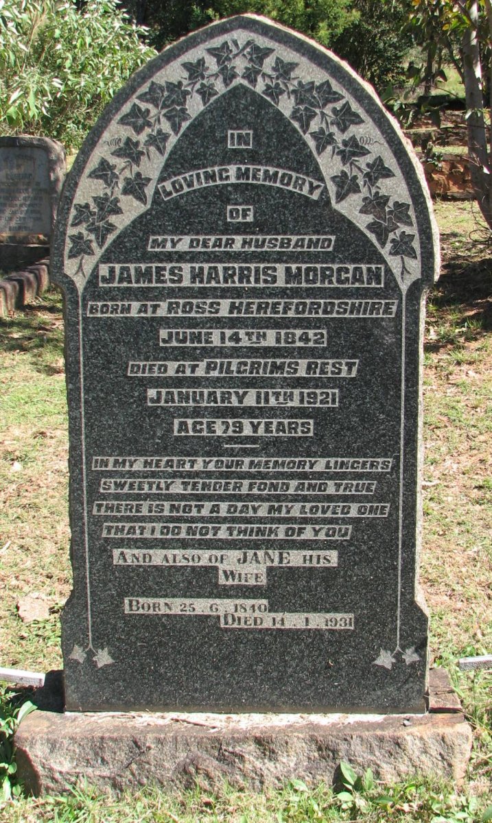 MORGAN James Harris 1842-1921 &amp; Jane 1840-1931 