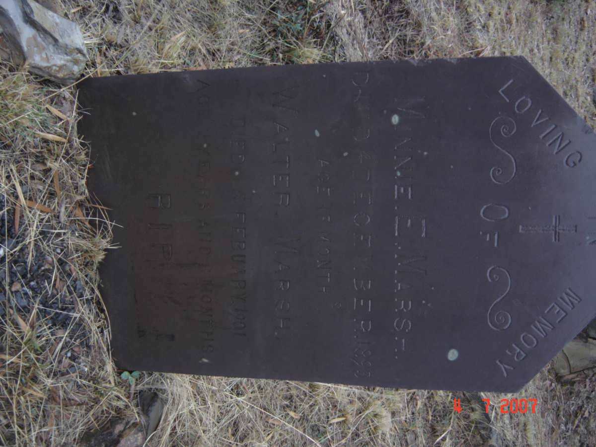 MARSH Minnie E. -1893 :: MARSH Walter -1901