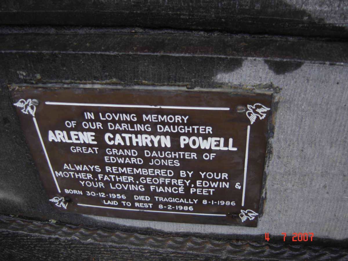 POWELL Arlene Cathryn 1956-1986