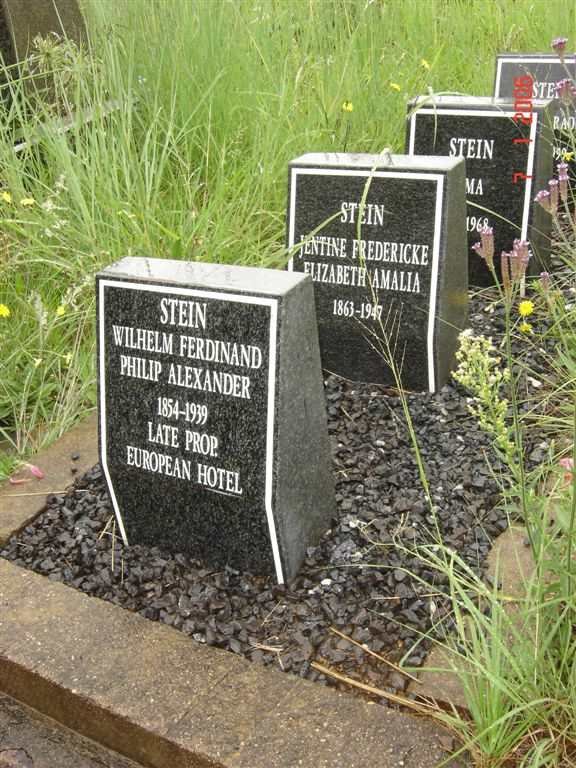 STEIN Wilhelm Ferdinand Philip Alexander 1854-1939 &amp; Jentine Fredericke Elizabeth Amalia 1863-1947