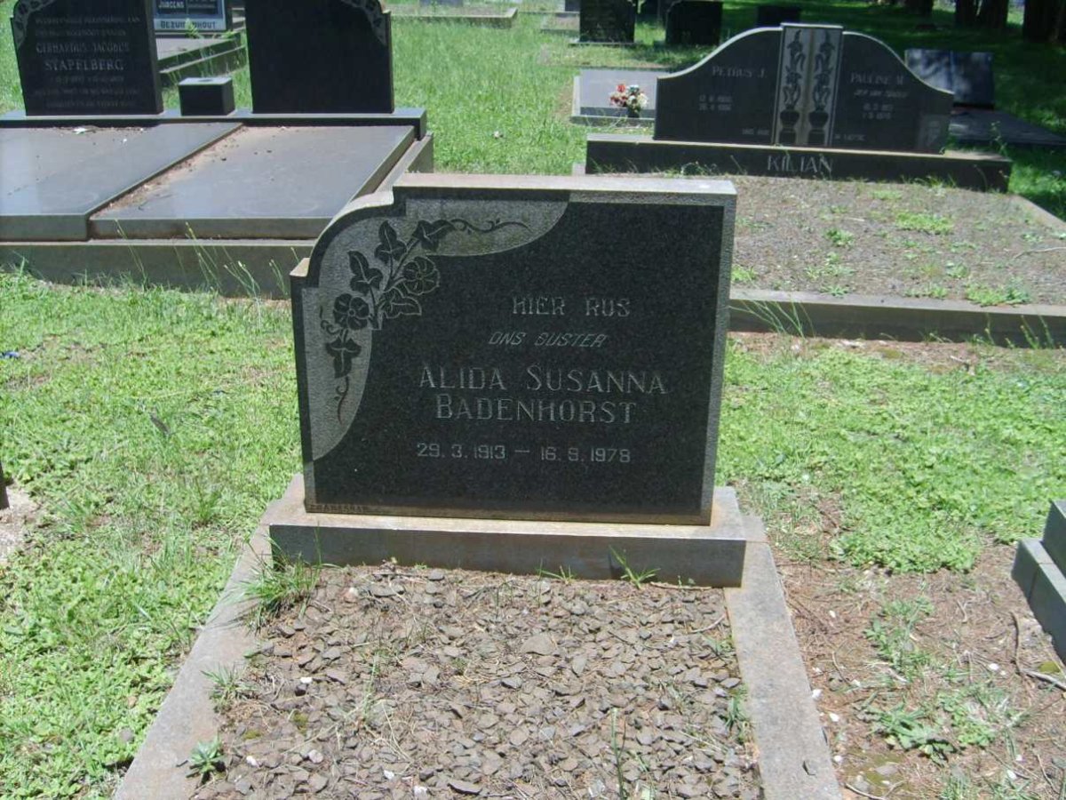 BADENHORST Alida Susanna 1913-1978