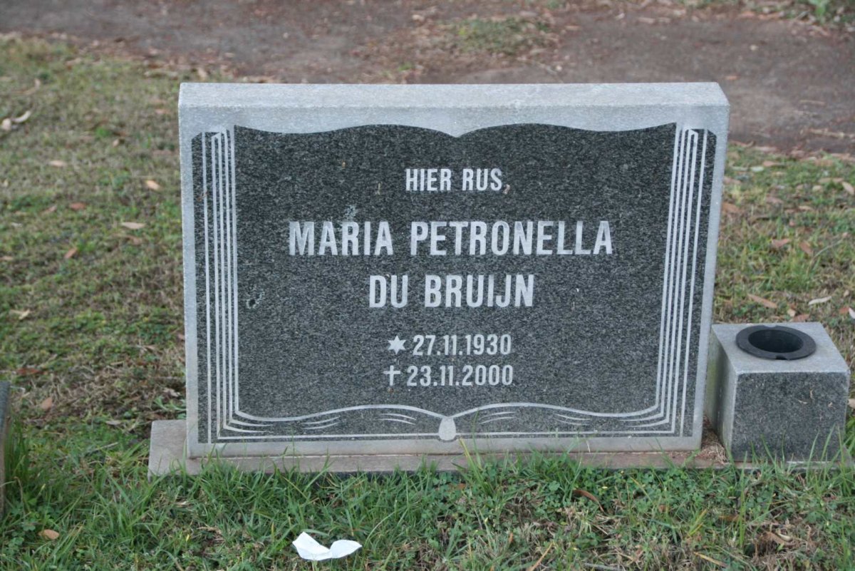 BRUIJN Maria Petronella, du 1930-2000