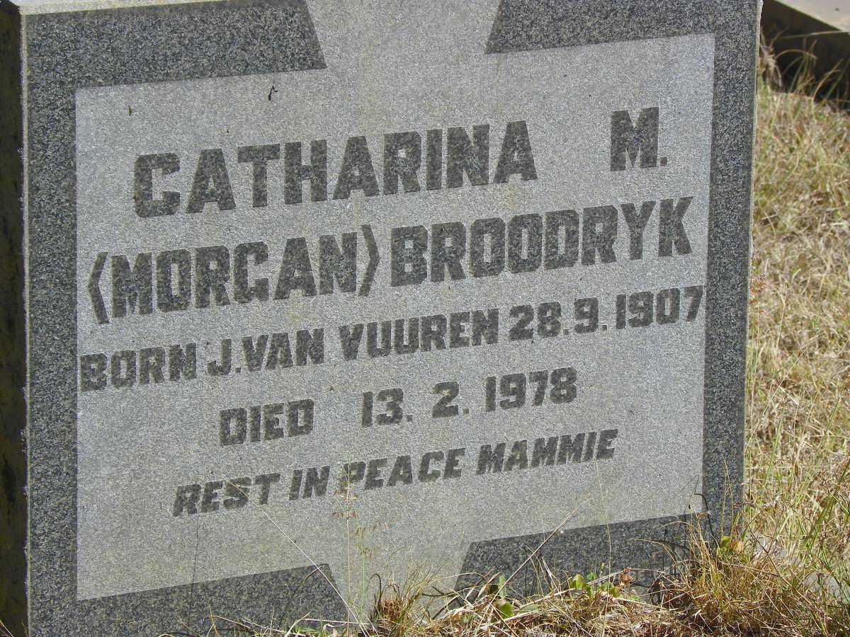 BROODRYK Catharine M. nee J.VAN VUUREN 1907-1978