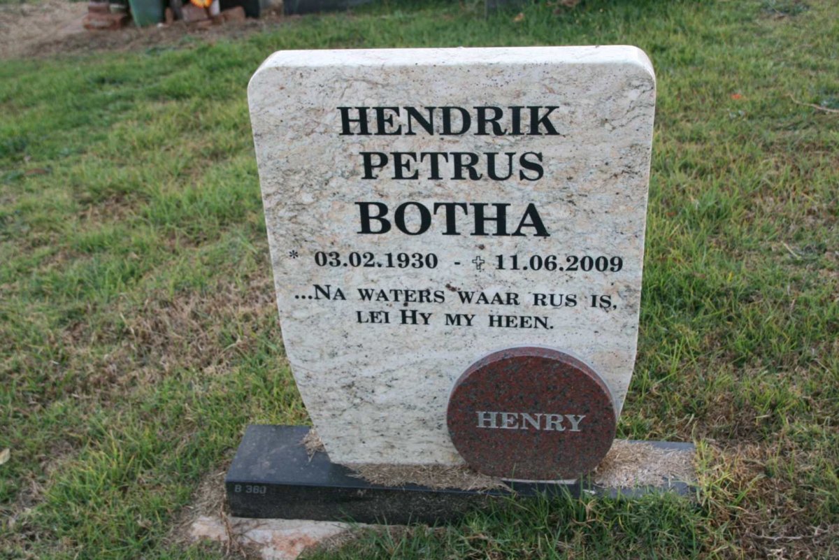 BOTHA Hendrik Petrus 1930-2009